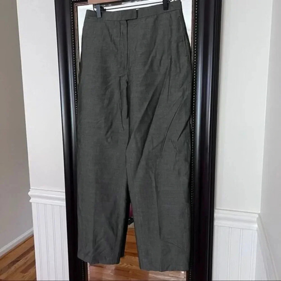 EDDIE Bauer Wool Silk‎ Flat Front Trousers NWT Size 10 - Picture 1 of 4